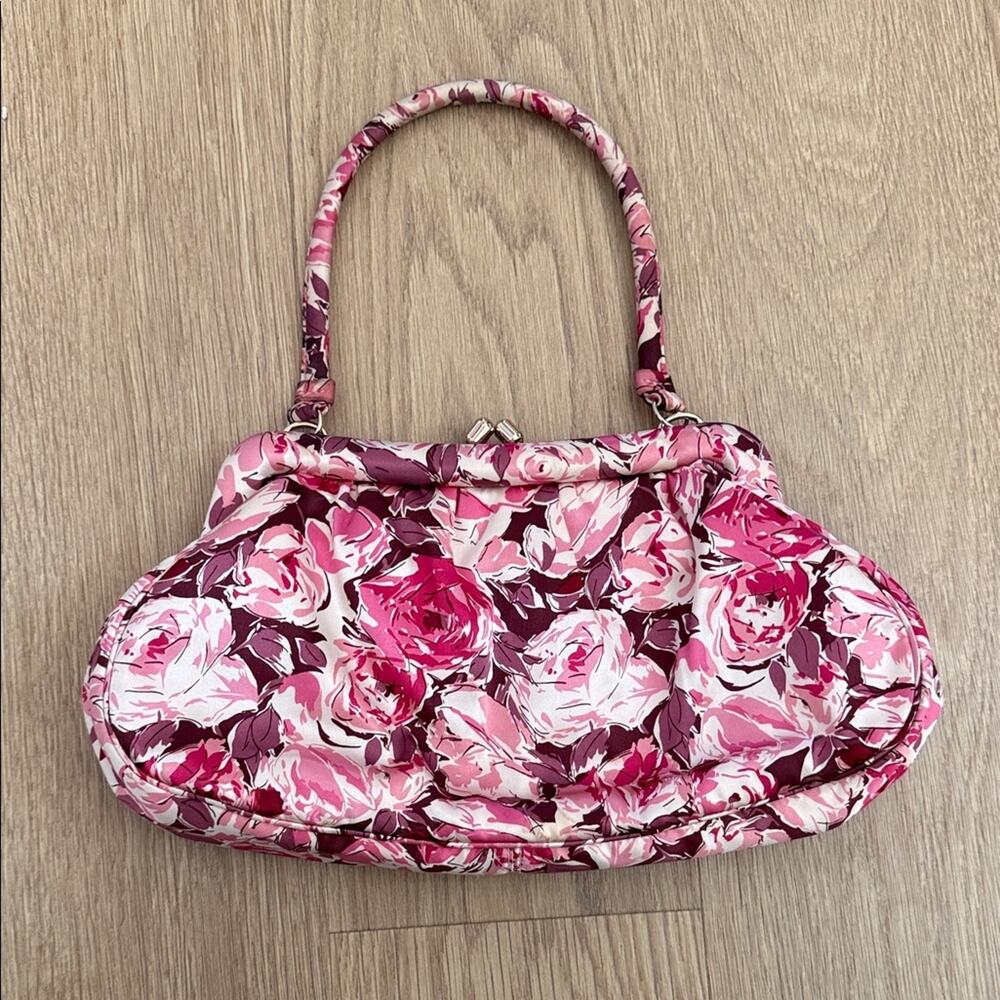 Banana Republic Kiss Closure Floral Pink Women's Bag